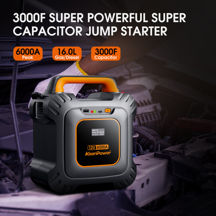 KeenPower 6000A Super Capacitor Jump Starter