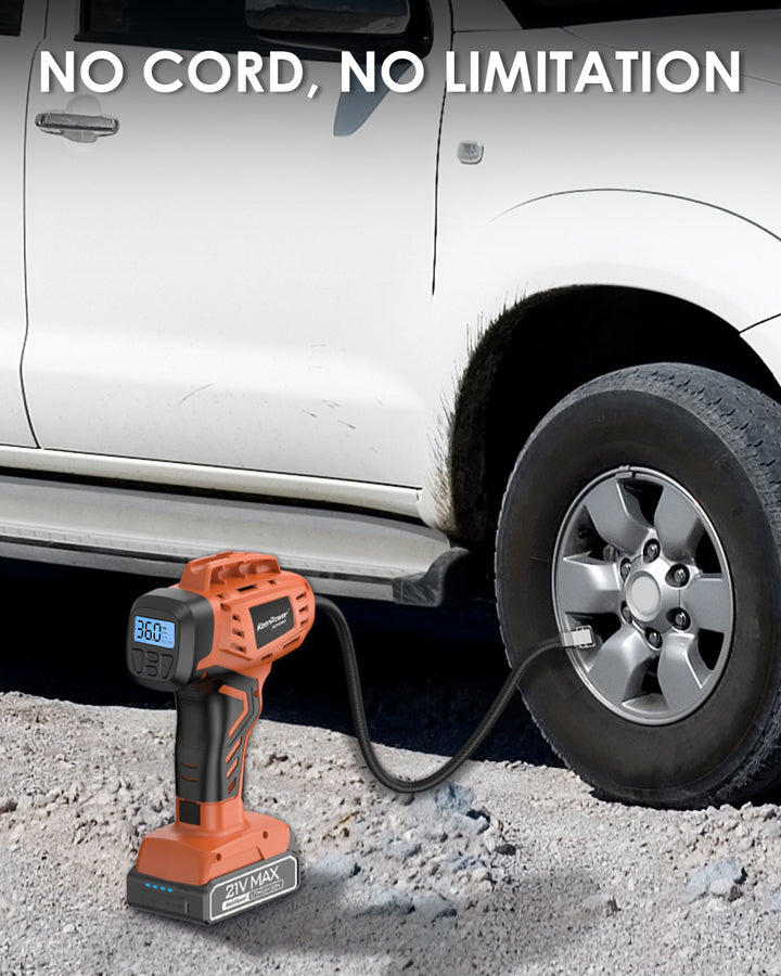 KeenPower Handheld Tire Inflator Portable Air Compressor, Car Tire Pump