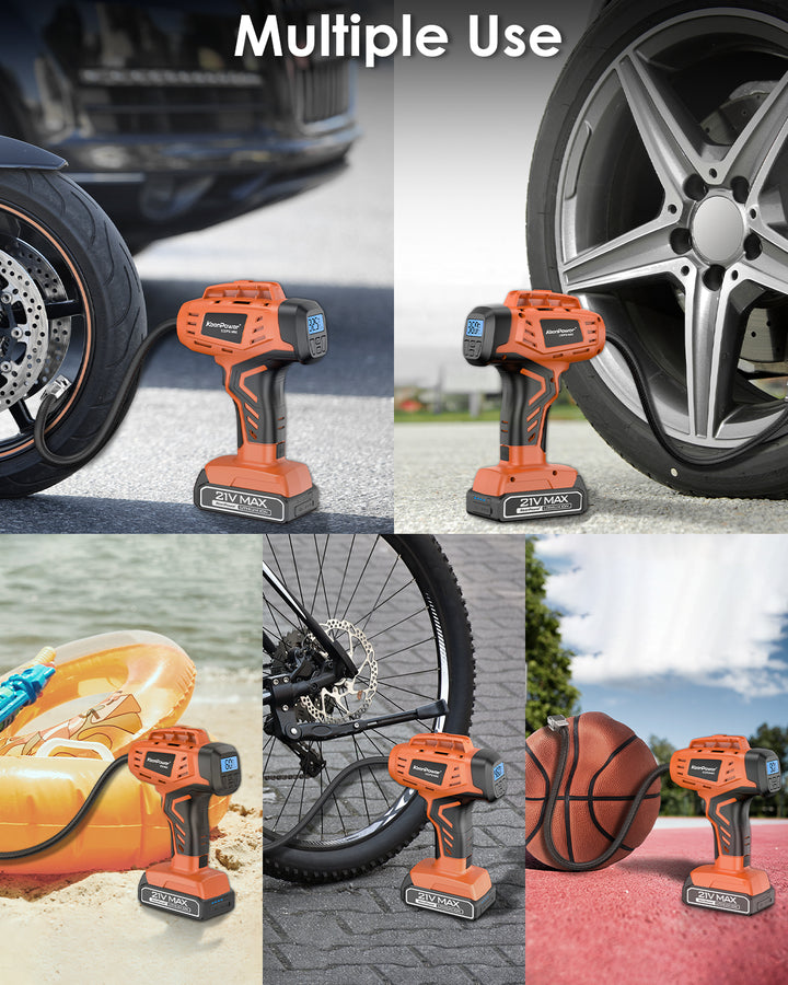 KeenPower Handheld Tire Inflator Portable Air Compressor, Car Tire Pump