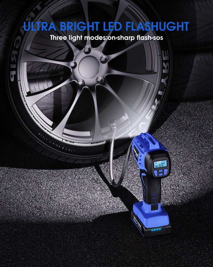 KeenPower Smart Tire Inflator Portable Air Compressor w/4+N Smart Modes